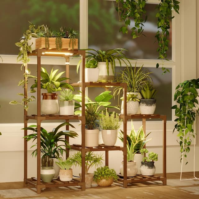 Thumbnail 5 de Bamworld 6-stöckiger Blumenständer mit Grow-Licht