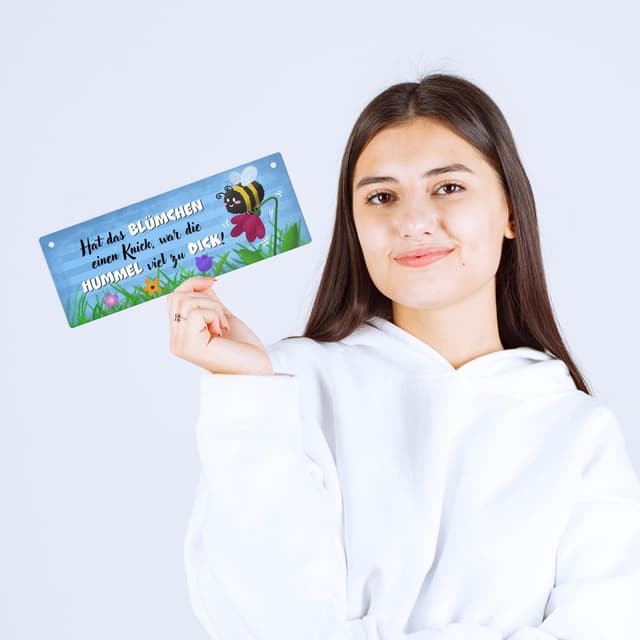 Thumbnail 3 de Dicke Hummel Metallschild L 10,5x28cm