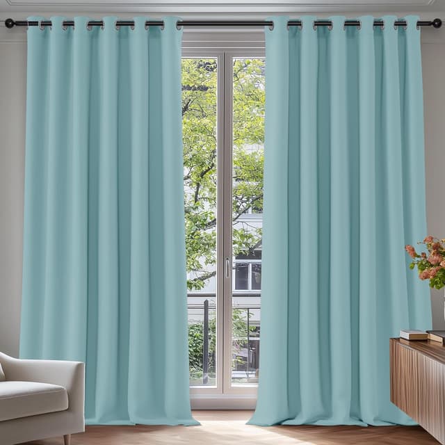 Imagen de Deconovo Thermal Blackout Curtains 90 x 90 Sky Blue 🪟 en OfertitasTOP