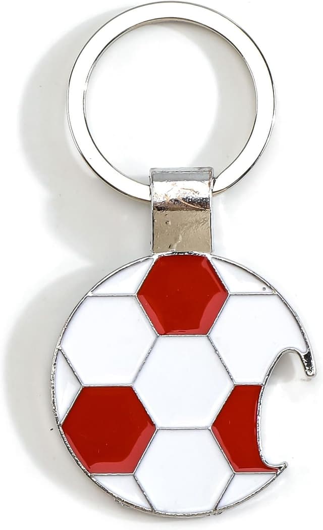 Detalle de Bottle Opener Keyring Football Corkscrew Keychain