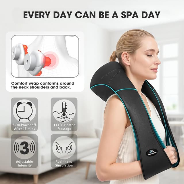 Thumbnail 3 de MagicMakers Electric Shiatsu Neck Massager with Heat