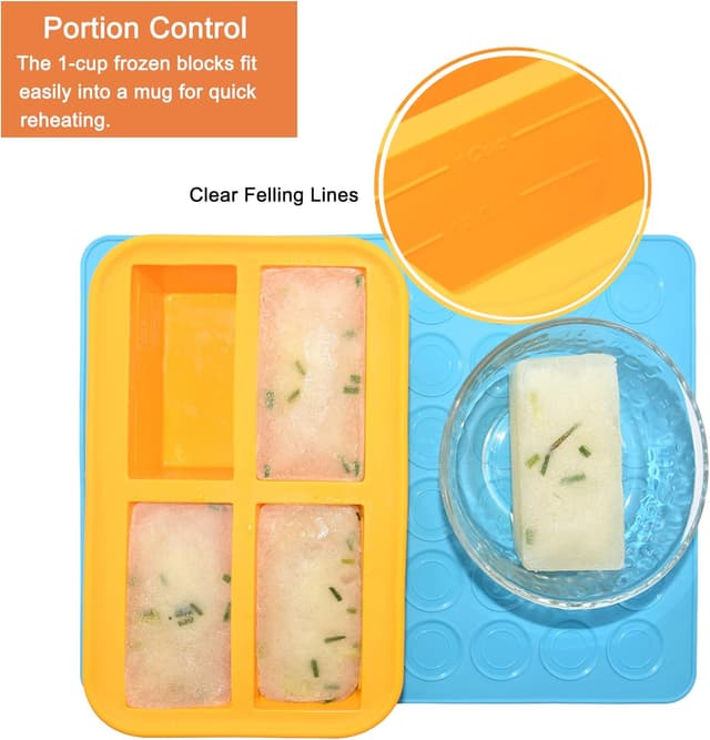 Thumbnail 2 de Extra-Large Silicone Soup Freezer Tray 300ml 🍲