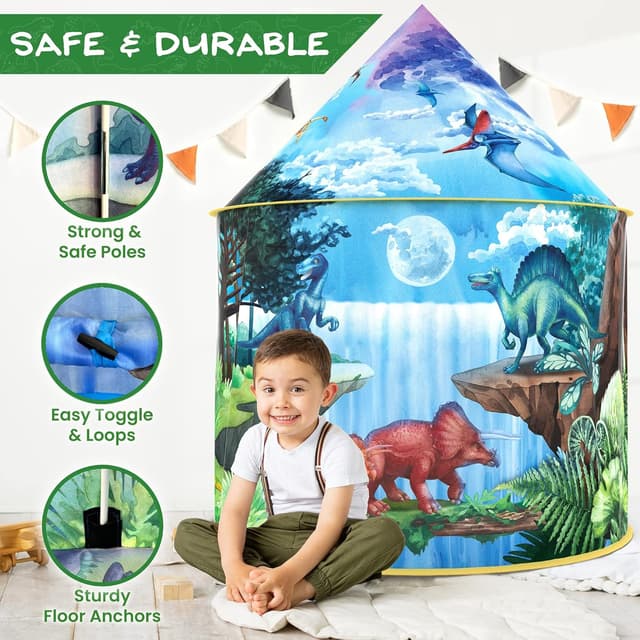 Thumbnail 3 de W&O Dinosaur Discovery Play Tent with Roar Button