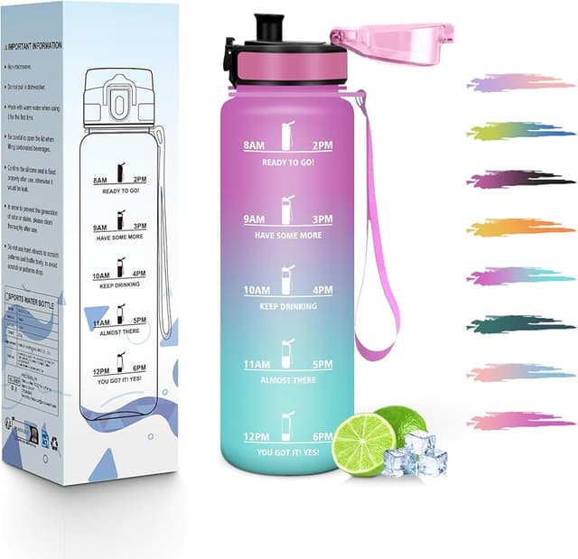 Detalle de HoneyHolly Botella agua 500 ml reutilizable para gimnasio 🚰