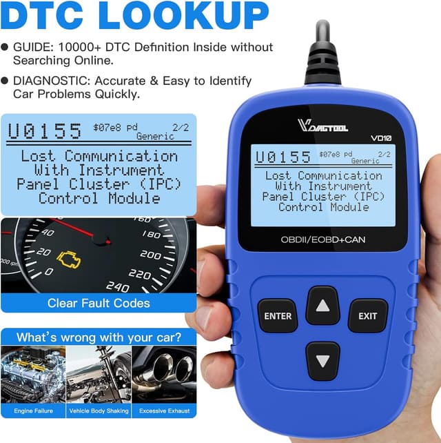 Thumbnail 4 de VDIAGTOOL VD10 OBD2 Scanner Code Reader