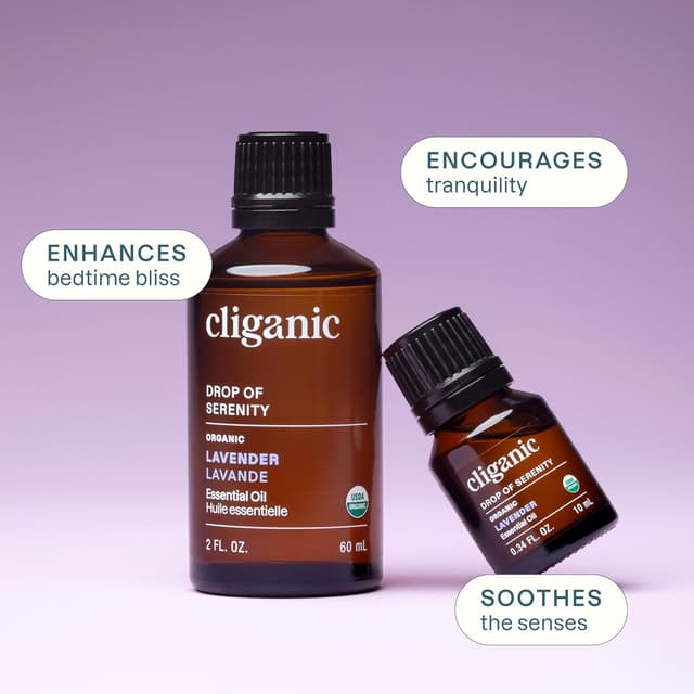 Detalle 2 de Cliganic Organic Lavender Essential Oil for Diffuser