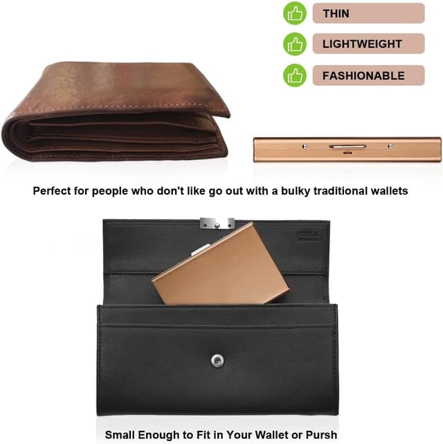 Thumbnail 2 de Vicloon Kartenetui RFID Blocking 2er Pack