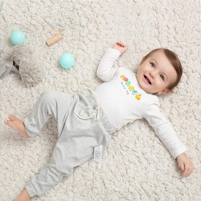 Detalle de CuteOn 3 Pack Unisex Kids Toddler Harem Pants in 100% Cotton