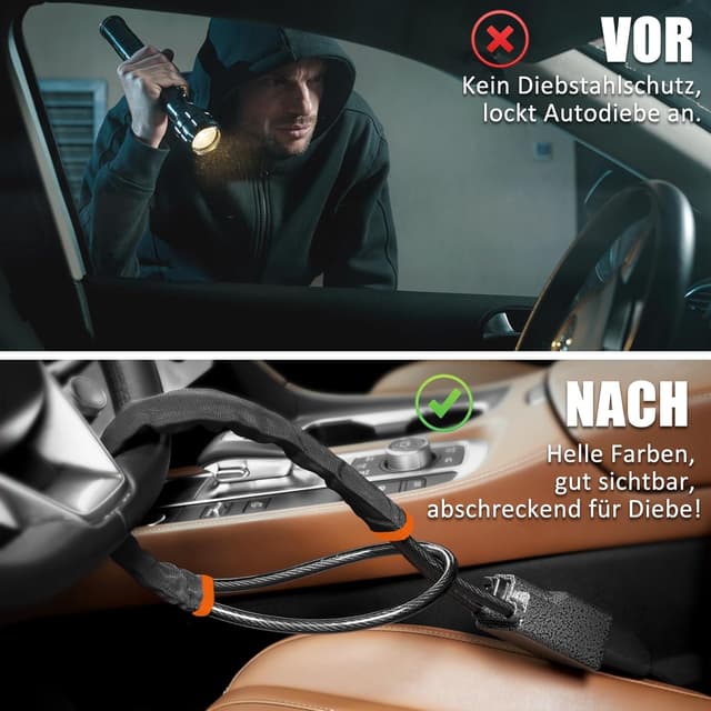 Thumbnail 2 de Tevlaphee Lenkradkralle Aufgerüstetes Lenkradschloss