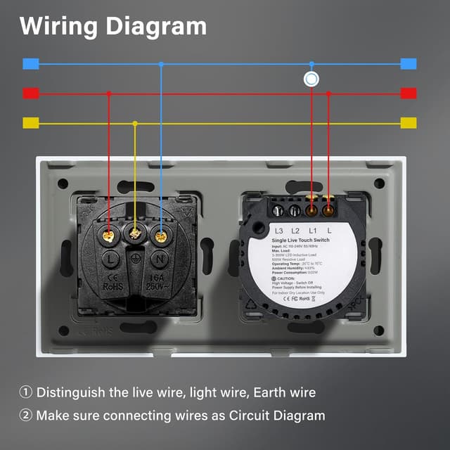Detalle 2 de BSEED Touch Lichtschalter 157 mm