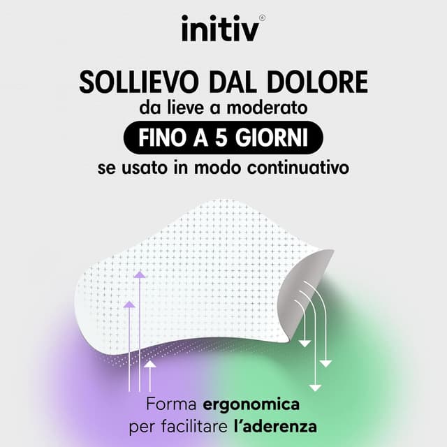 Detalle 2 de Initiv Cerotti per Collo: sollievo da dolori muscolari lievi a moderati fino a 5 giorni (4 cerotti)
