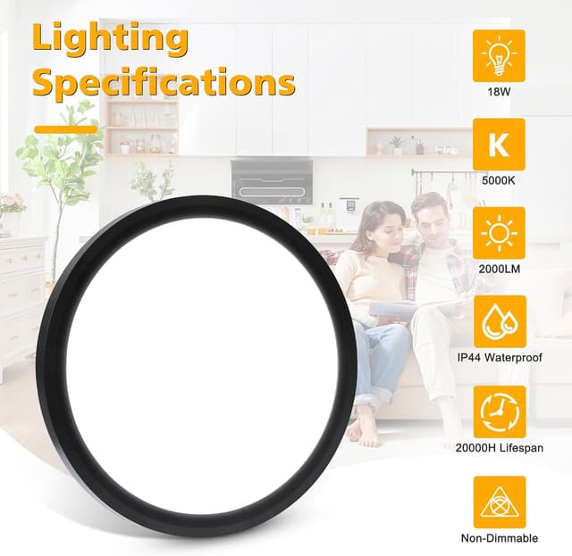 Detalle 2 de Befurglor 18W LED ceiling light 2000lm