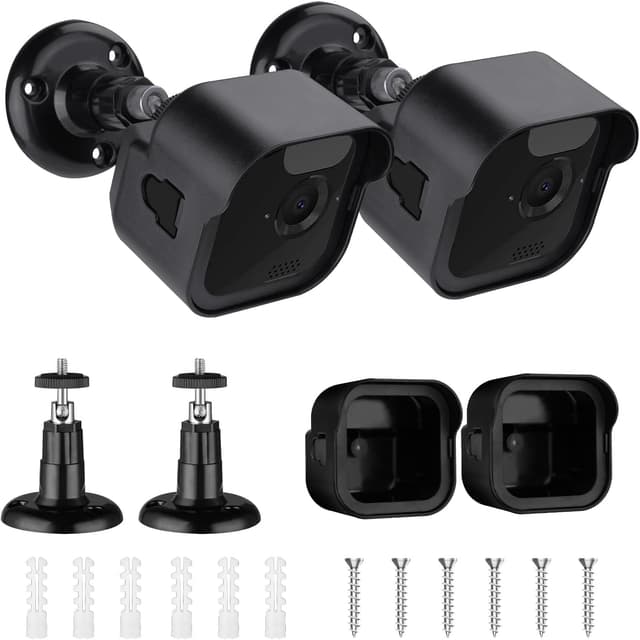 Detalle de OFFCUP Blink Outdoor Supporto per Fotocamera da esterni regolabile da parete (2 pezzi) con custodia protettiva