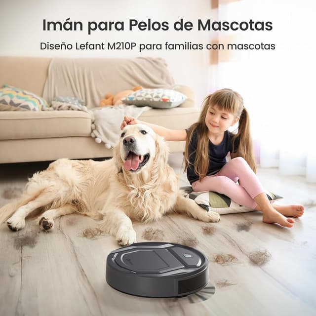 Thumbnail 2 de LEFANT M210P Robot Aspirador 🚀 2200Pa, Mascotas, Wi-Fi, Gris