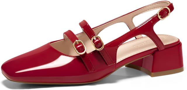 Detalle de Coutgo Mary Jane Slingback 1.65in Heels 🎀