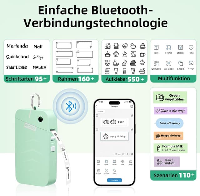 Detalle 2 de ORGSTA S001 Etikettendrucker 2000 mAh 🖨