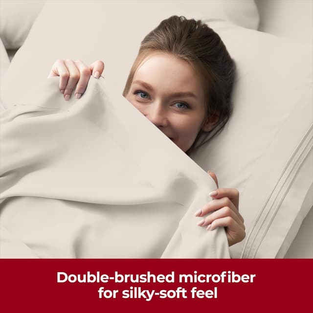 Thumbnail 6 de Mellanni Full Deep Pocket 4-Piece Sheet Set