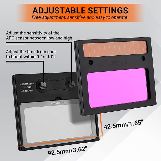 Thumbnail 4 de DEKO Casco de soldadura solar autooscurecimiento 4/9-13