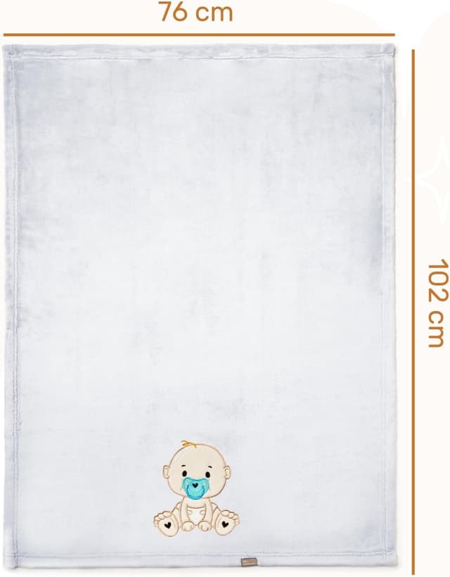 Detalle 2 de Be Mammy Manta Caliente para Niño, Cobija Invierno Gris