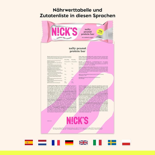 Thumbnail 6 de NICKS Protein Riegel Erdnuss Karamell 50 g