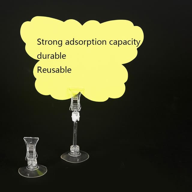 Detalle 2 de Transparent suction cup price tag clip