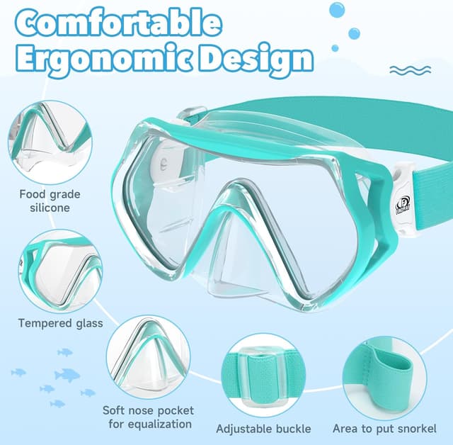 Detalle 2 de Kinder-Taucherbrille Findway 4-16 Jahre