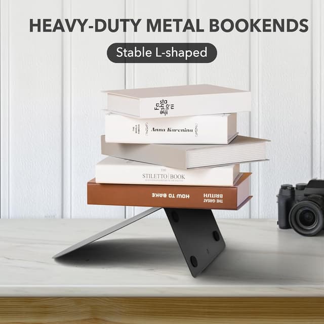 Detalle 2 de Deefongo Buchstütze Metall Set mit 6 Stück