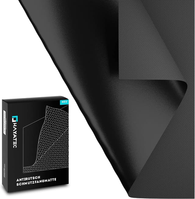 Detalle de HAYATEC Universal Antirutschmatte für den Autokofferraum (120 x 100 cm) – rutschfeste, wasserdichte Gummimatte zum Zuschneiden