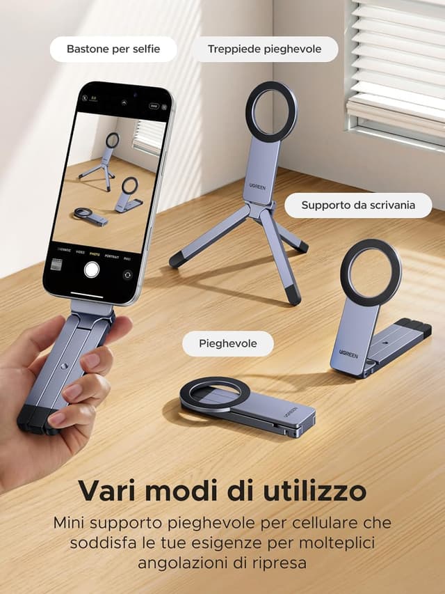 Detalle de UGREEN Treppiede magnetico per iPhone 118 g
