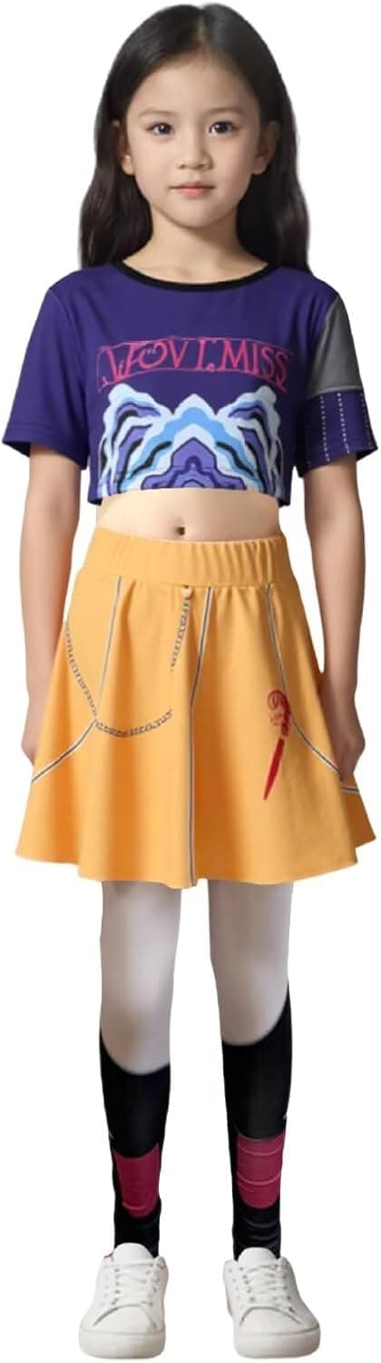 Detalle 2 de Lgandpg Mira Girls Pop Singer Costume (T-Shirt & Pants) for Halloween and Stage-Style Play
