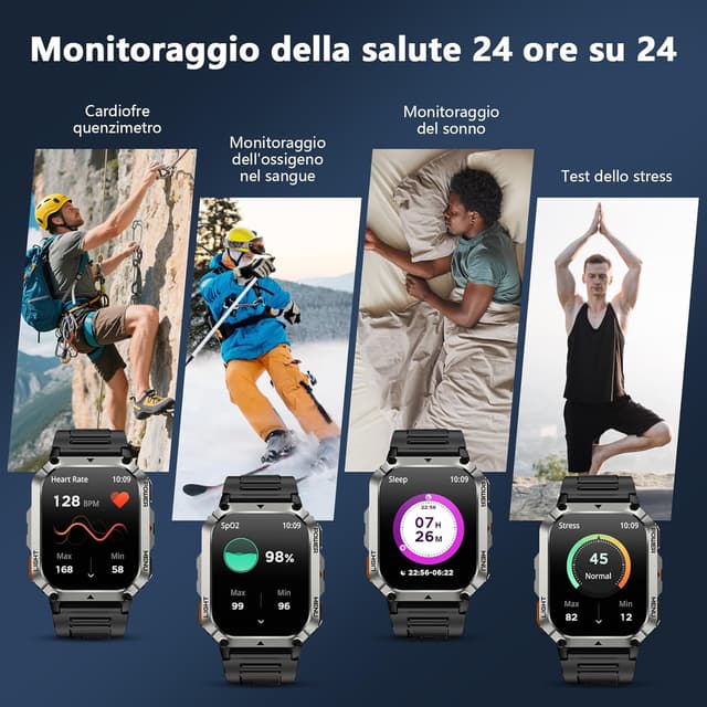 Thumbnail 4 de Blackview Smartwatch 2,01" militare 900 mAh