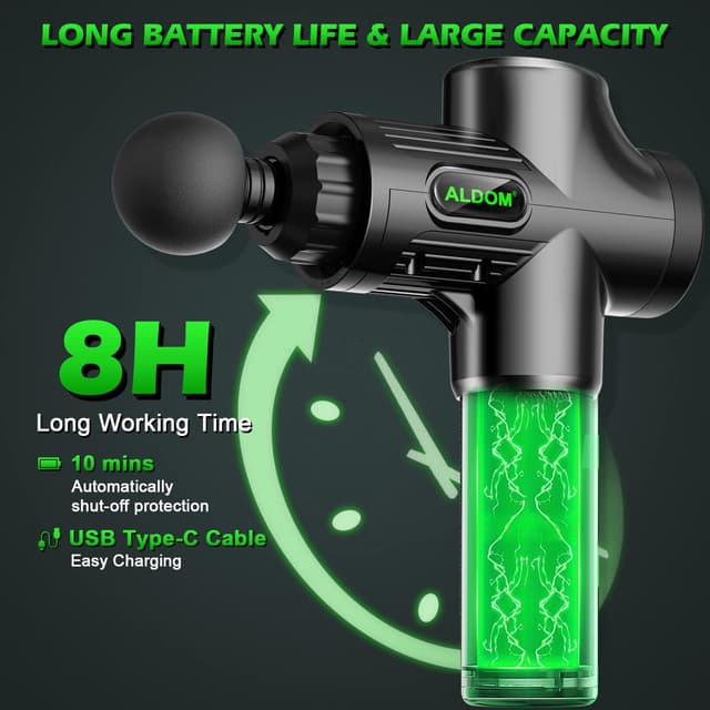 Detalle 2 de ALDOM Massage Gun 30-speed deep tissue massager ๐