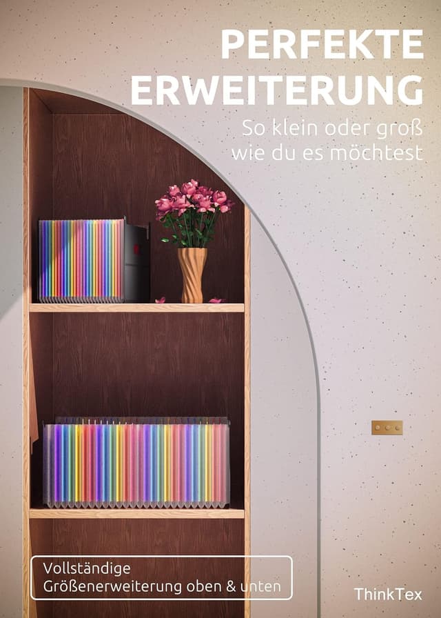 Detalle de ThinkTex Dokumentenmappe mit 26 Fächern für A4 – erweiterbarer Akten-Organizer mit farbigen Registern