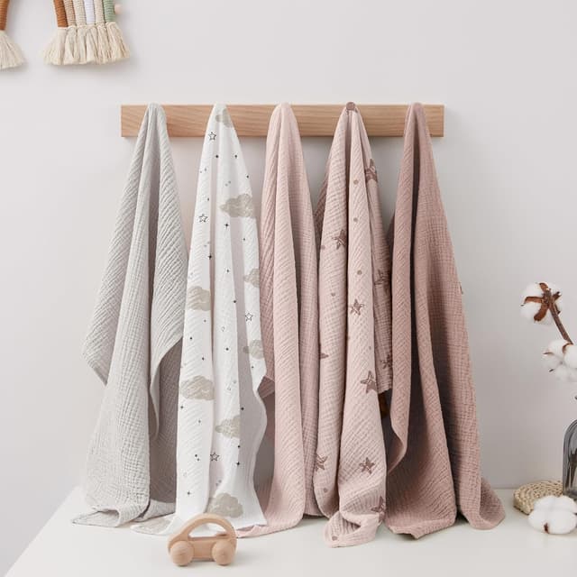 Detalle de Susurration Muslin Cloths 60 x 60 cm, 5 Pack