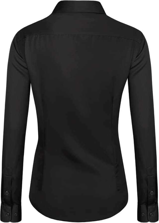 Detalle de J.VER Bluse Damen Casual Business – Stretch Button-Down Langarm mit Kragen