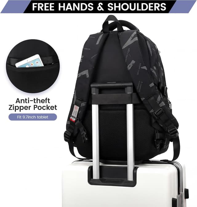 Detalle 2 de Amythe Zaino Scuola per Ragazzi e Ragazze con PC 16 pollici, 32 litri, nero