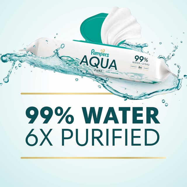 Thumbnail 2 de Pampers Aqua Pure Baby Wipes 896 Pack