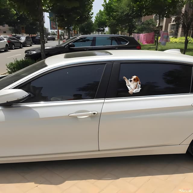 Thumbnail 1 de Autoaufkleber Beagle 25 cm lustig