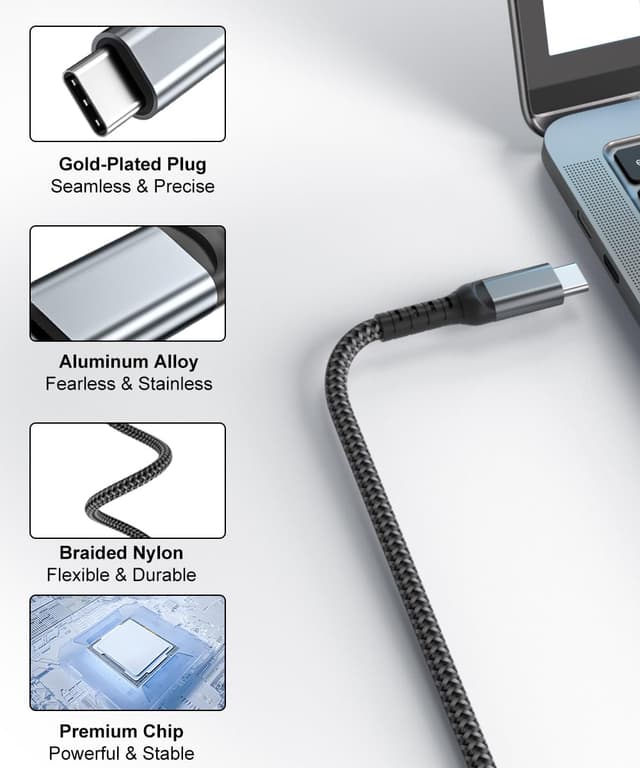 Detalle 2 de USB-C to HDMI 4K cable 3m by ALLEASA