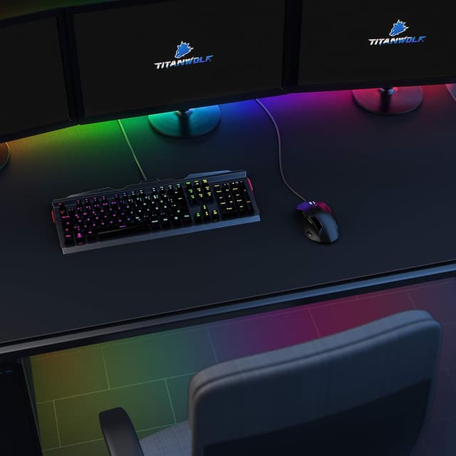 Detalle 2 de Titanwolf XXXL Übergröße Mauspad 1500 x 800 mm – Schreibtischunterlage für Gaming, rutschfest & abwaschbar