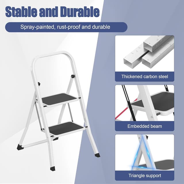 Detalle 1 de LARS360 LARS360 scala pieghevole 2 gradini 150 kg