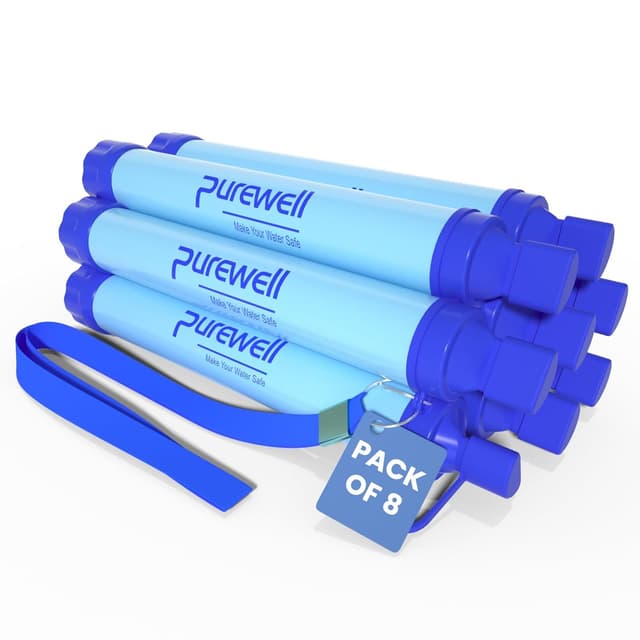Detalle de Purewell Outdoor Water Filter Straw (0.01 μm) – 1500L portable drinking water filter