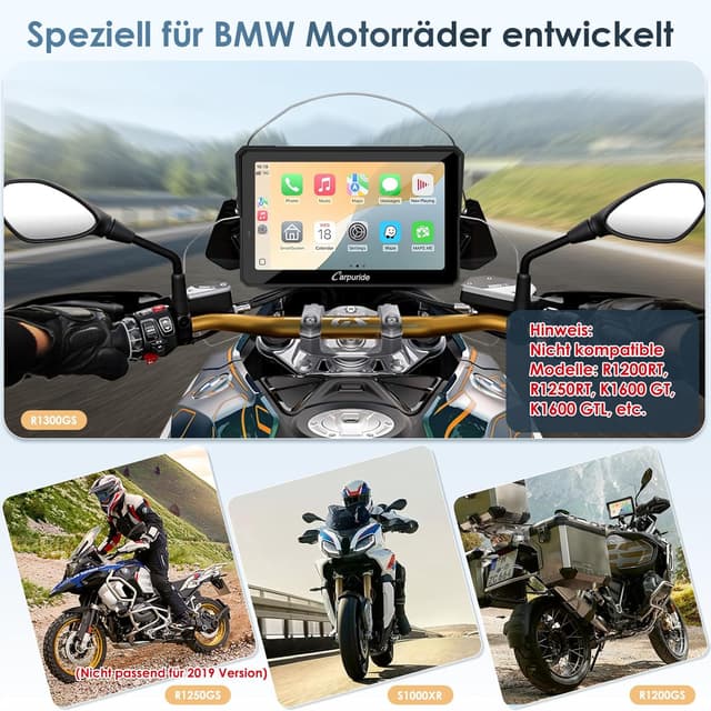 Thumbnail 1 de Carpuride W702BS Pro 7" Motorraddisplay