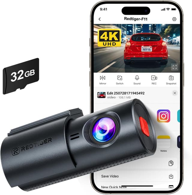 Imagen de REDTIGER F11 4K dash cam with 32GB included en OfertitasTOP