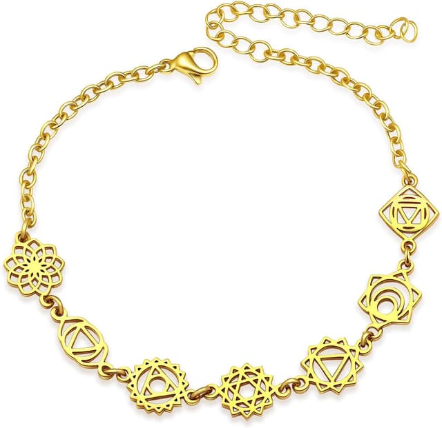 Detalle de AITENME 7 Chakren „Vermissen“-Armband – Mantra-Schmuck für Yoga, Meditation & Alltag