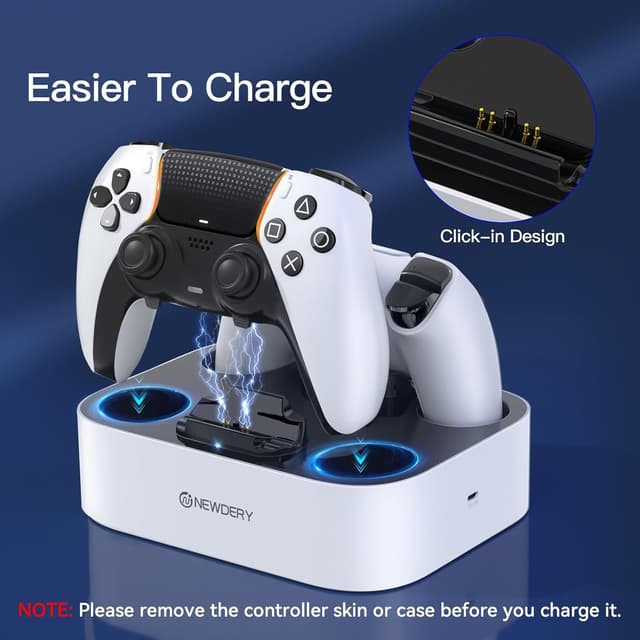 Detalle de NEWDERY DualSense Edge Charger Station, Fast Dock