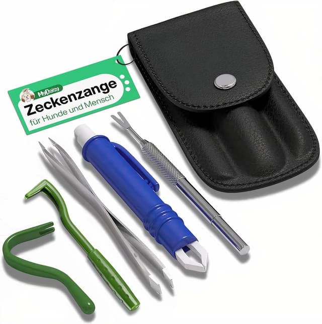 Detalle de MYDAISY Zeckenzange 5er Set für Haustiere 🐾