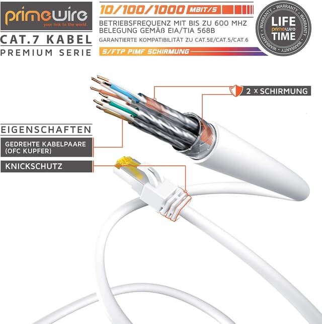 Detalle de CSL 10m CAT 7 Netzwerkkabel