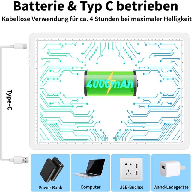 Thumbnail 2 de TOHETO A3 Leuchttisch 42,6×30,5 cm