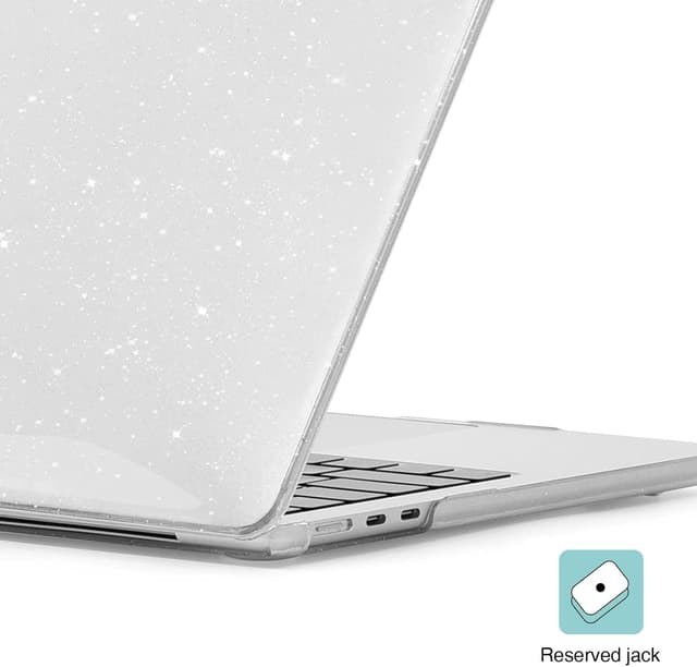 Detalle de EooCoo Hülle für MacBook Air 15 (15,3 Zoll) mit Touch ID – ultradünne Hartschale Case „Glitzer Klar“